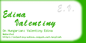 edina valentiny business card